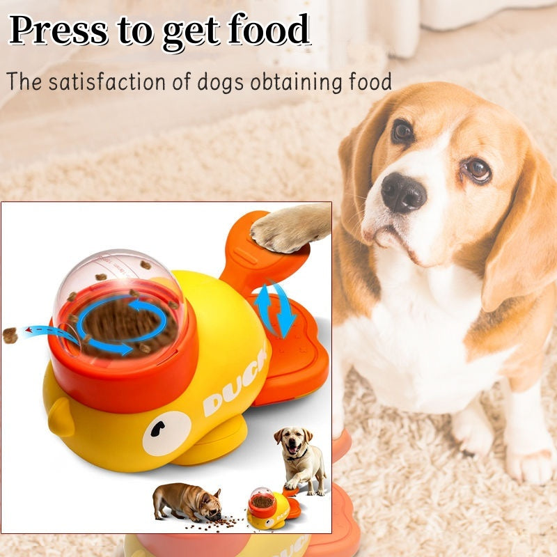 Quacky Fun Dog Puzzle Feeder - Slow Feed & Brain Game Toy