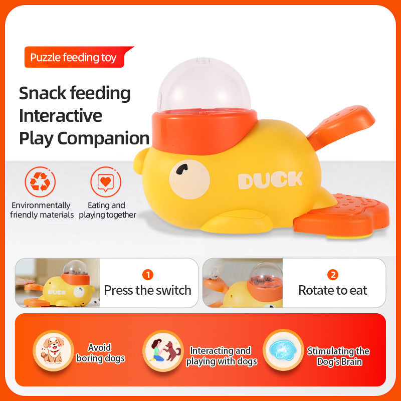 Quacky Fun Dog Puzzle Feeder - Slow Feed & Brain Game Toy