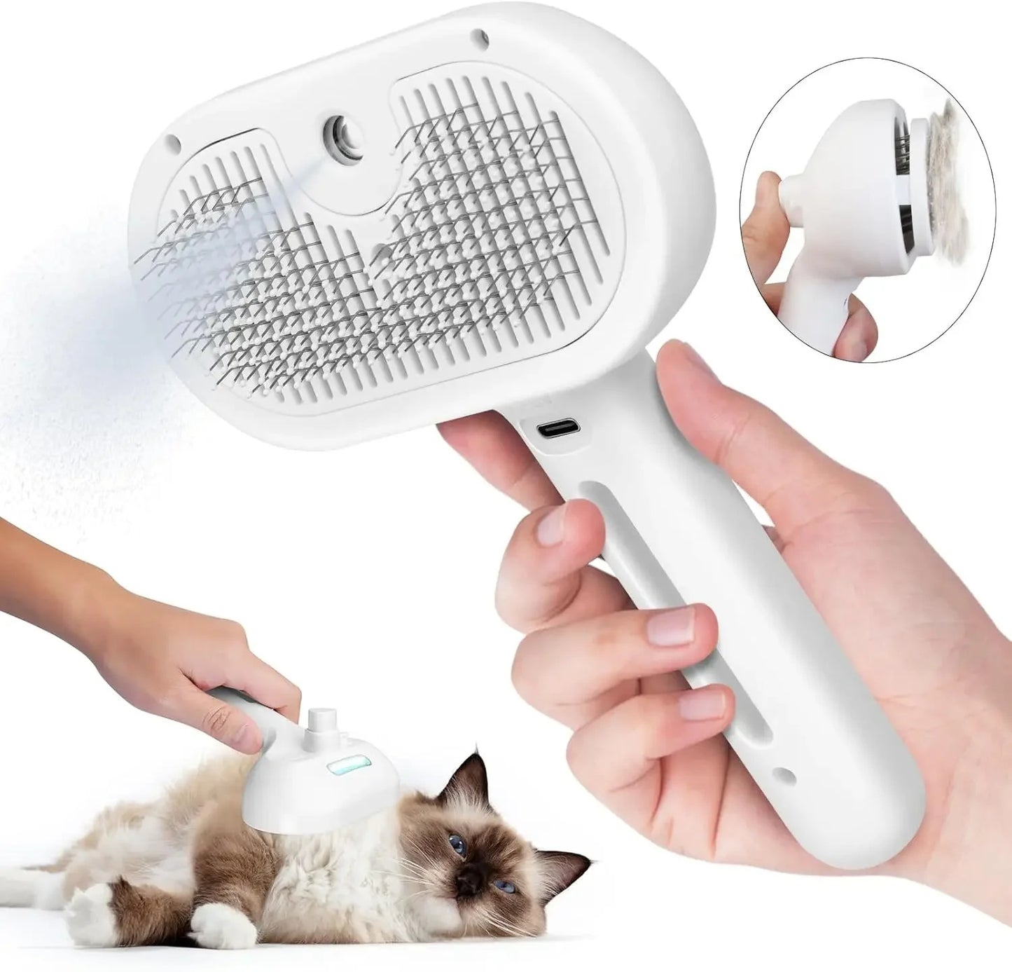 Happy Pet Mist Comb: Effortless Shedding & Hydration