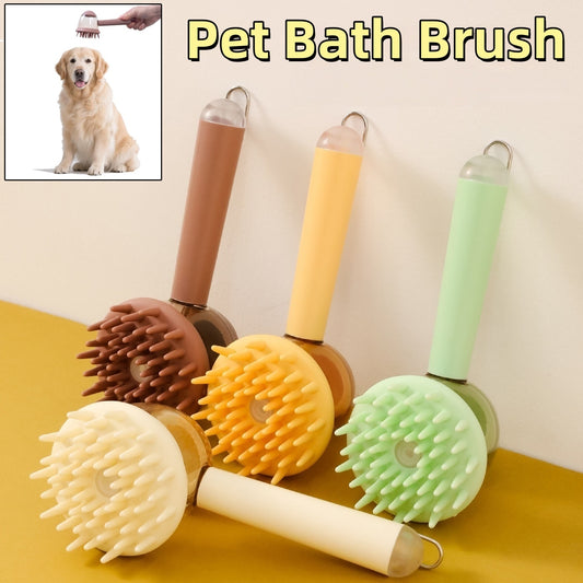 3-in-1 Pet Bath Brush: Stress-Free Grooming & Massage