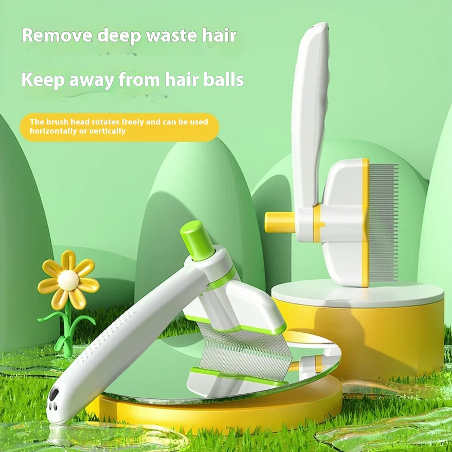 The Blissful Brush: Gentle De-Shedding & Flea Comb